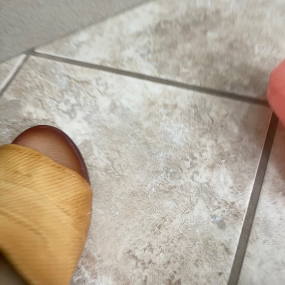 Miz Mooz Charley Leather Ankle Strap Sandals Women 40/9-9.5 Tan Peep Toe Zip Up - Picture 9 of 9